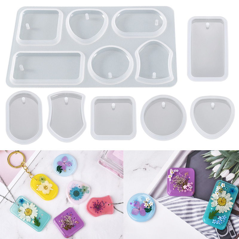 Silicone Epoxy Resin Molds Set - DIY Keychain Pendant Silicone Mold Set