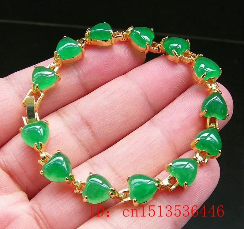 Natural Green Jade Agate LOVE  - огляд і ціна Beading