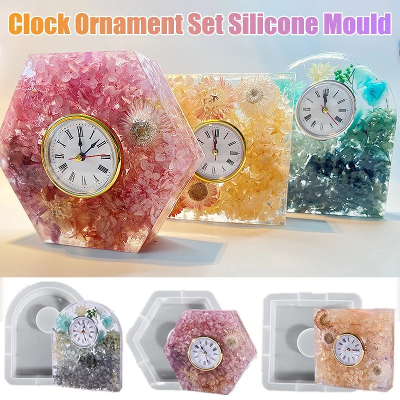 Clock Ornament Set Silicone Mo - огляд і ціна Silicone Epoxy Resin Molds Set