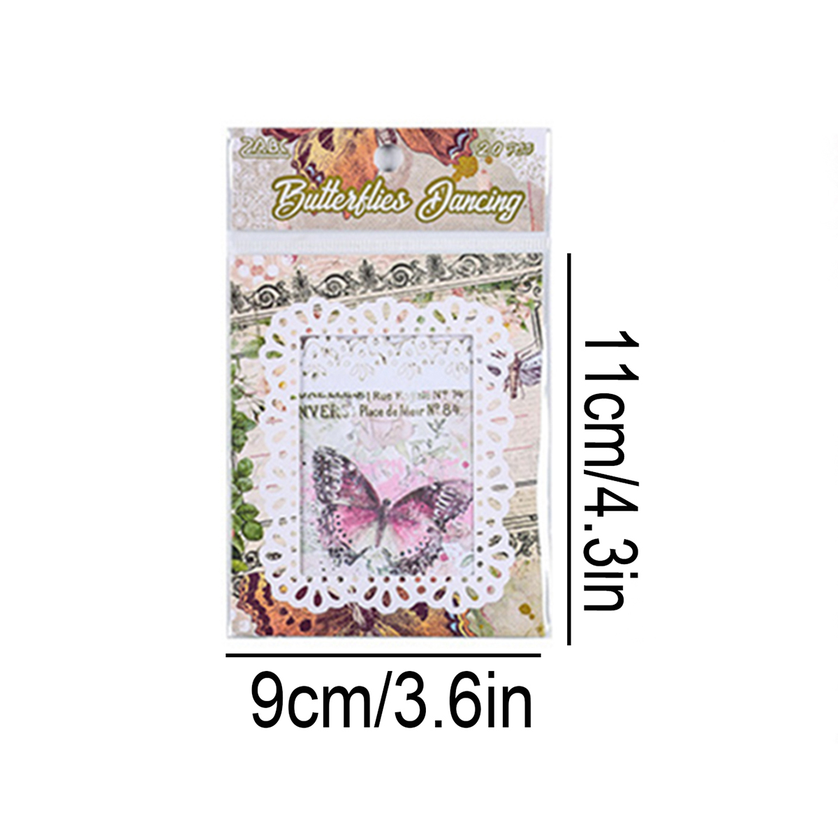 20pcs Non-Adhesive Vintage Flo - огляд і ціна Scrapbooking