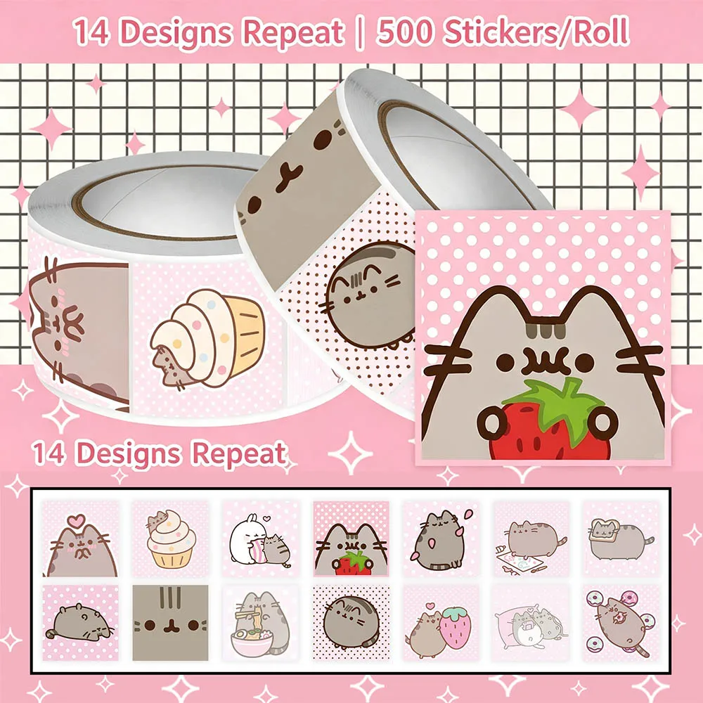 Hou 500pcs Pusheen Cartoon Cat - огляд і ціна Scrapbooking