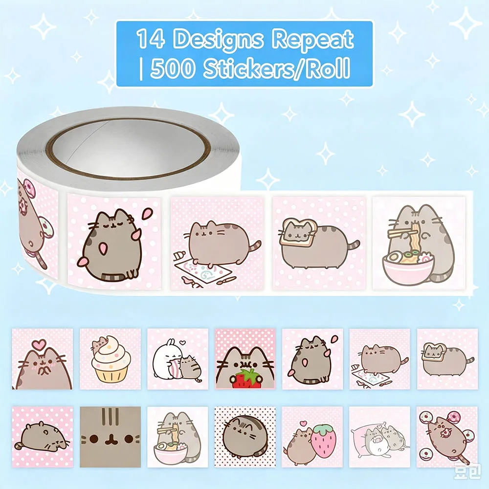 Hou 500pcs Pusheen Cartoon Cat - огляд і ціна Scrapbooking